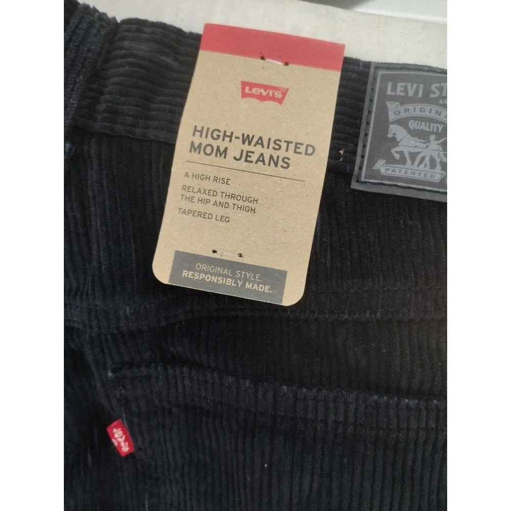 LEVI'S‎ Women's Corduroy Pants High Waisted Mom Jeans Maroon Size 32x30